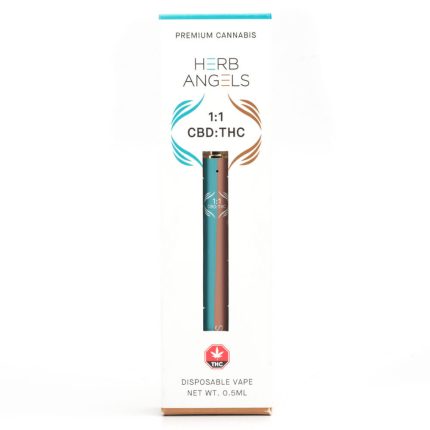 Premium Herb Angels THC,1:1 Disposable Vape, 1:1 CBD-THC Disposable Vape Pen by Herb Angels, 1:1 CBD-THC Vaporizer - Herb Angels, THC Disposable Vape Pen 300mg | Herb Angels, Herb Angels Brand - CAFE, 450mg 1:1 CBD + THC Disposable Vape Pen – Herb.