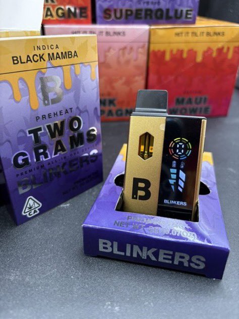 Blinkers Disposable Vapes, Blinkers Vape, Blinker Dispo, BLINKER DISPOSABLE VAPE, 2G And 3.5G, Blinker 3.5g THC Distillate Disposables, Black Mamba Blinker 3.5 Gram Disposable, Buy Blinkers 2G Disposable Online.